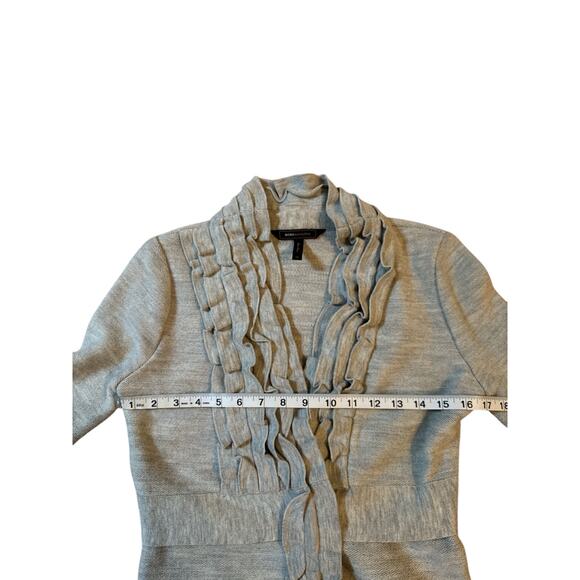 BCBG MaxAzria 100% Wool Ruffle Cardigan Blazer – Women’s XS - Picture 7 of 10